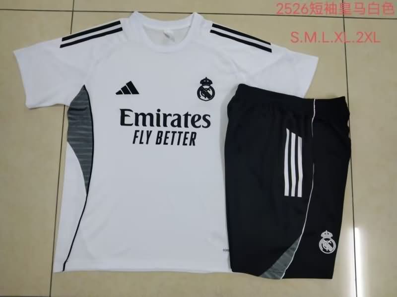 Thailand Quality(AAA) 24/25 Real Madrid White Soccer Training Sets 08