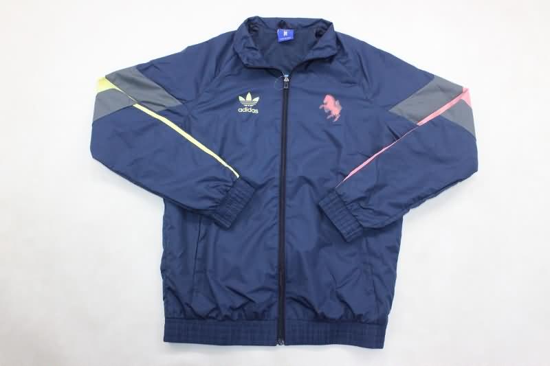 Thailand Quality(AAA) 24/25 Juventus Dark Blue Soccer Windbreaker