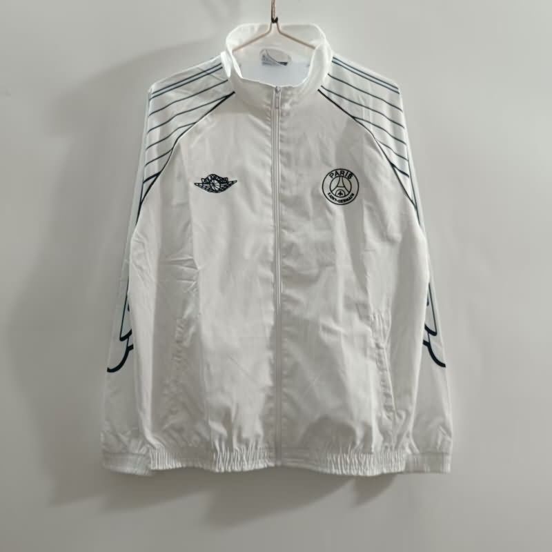 Thailand Quality(AAA) 24/25 Paris St Germain White Soccer Windbreaker