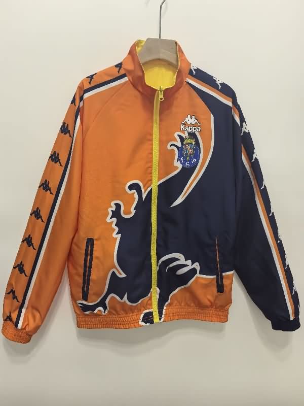 Thailand Quality(AAA) 24/25 Porto Orange Yellow Reversible Soccer Windbreaker