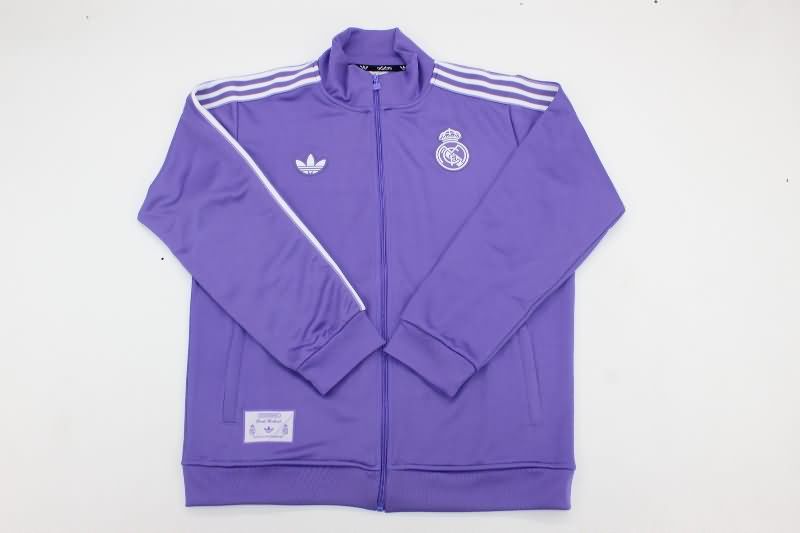 Thailand Quality(AAA) 24/25 Real Madrid Purple Soccer Jacket