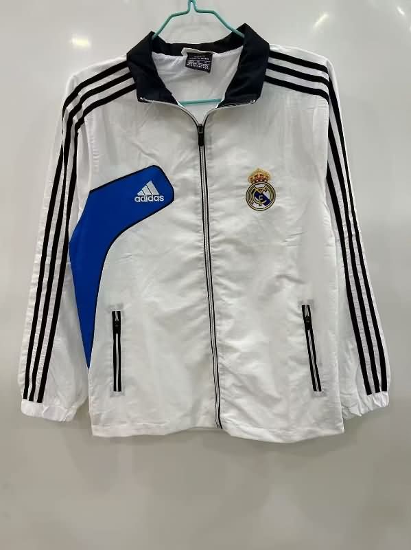 Thailand Quality(AAA) 24/25 Real Madrid White Soccer Windbreaker 05