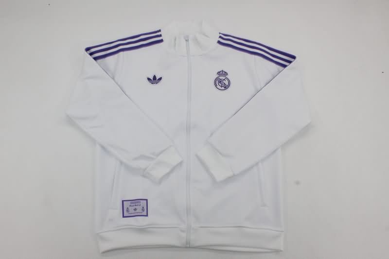 Thailand Quality(AAA) 24/25 Real Madrid White Soccer Jacket