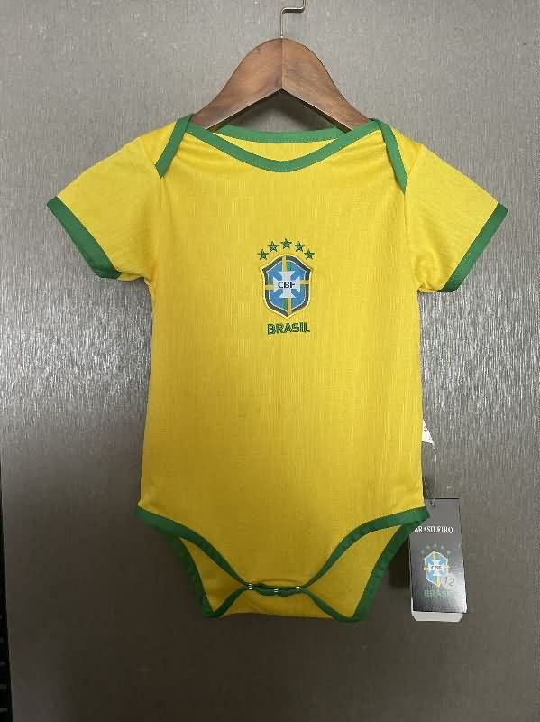 2025 Brazil Home Baby Soccer Jerseys