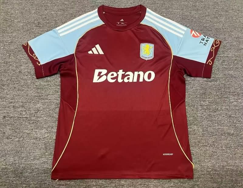 Thailand Quality(AAA) 25/26 Aston Villa Home Soccer Jersey