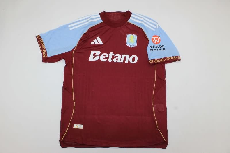 Thailand Quality(AAA) 25/26 Aston Villa Home Soccer Jersey (Player)
