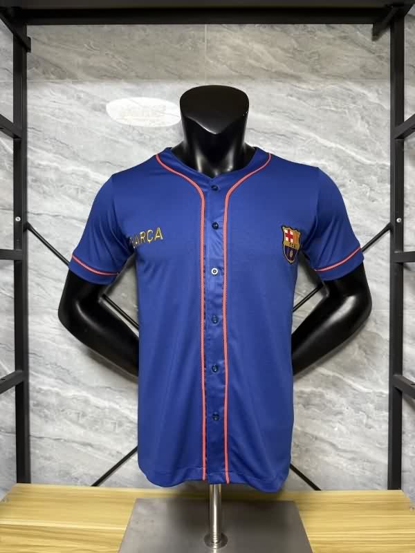Thailand Quality(AAA) 25/26 Barcelona Dark Blue Baseball Jersey