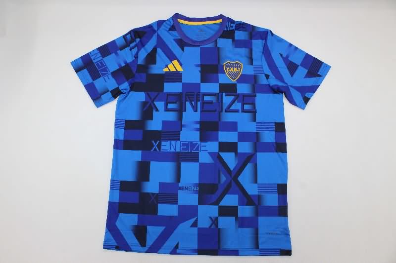 Thailand Quality(AAA) 2025 Boca Juniors Training Soccer Jersey 02