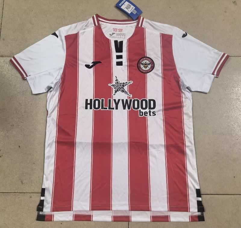 Thailand Quality(AAA) 25/26 Brentford Home Soccer Jersey