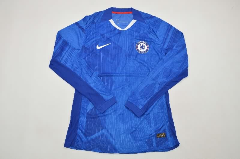 Thailand Quality(AAA) 25/26 Chelsea Home Long Sleeve Soccer Jersey (Player)