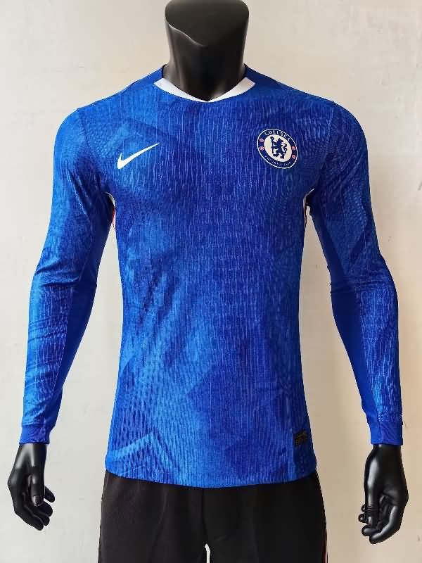 Thailand Quality(AAA) 25/26 Chelsea Home Long Sleeve Soccer Jersey (Player) Leaked