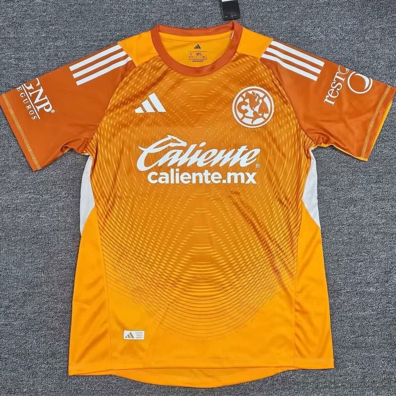 Thailand Quality(AAA) 25/26 Club America Goalkeeper Orange Jersey (Player)