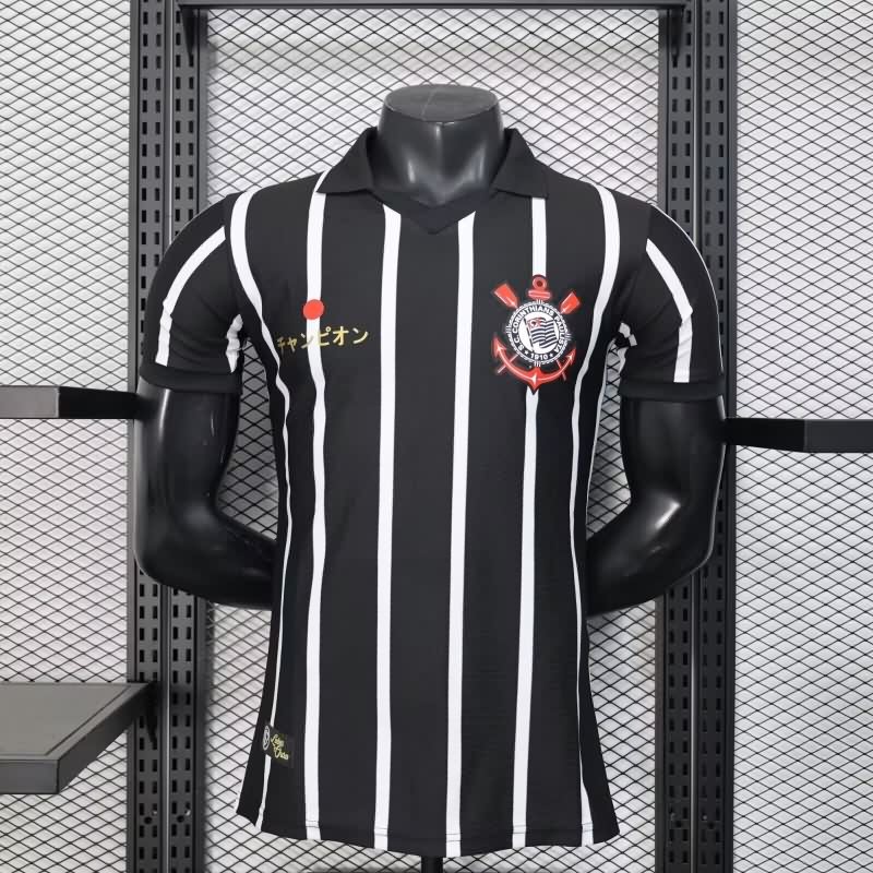 Thailand Quality(AAA) 2025 Corinthians Black Soccer Jersey (Player)