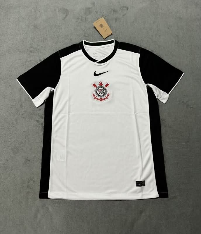 Thailand Quality(AAA) 2025 Corinthians Home Soccer Jersey