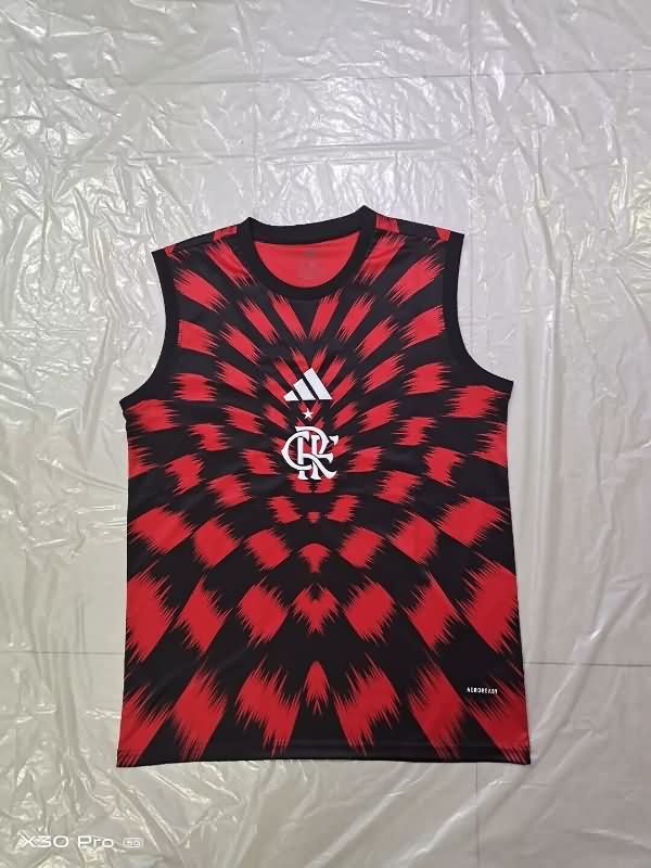 Thailand Quality(AAA) 2025 Flamengo Red Vest Soccer Jersey