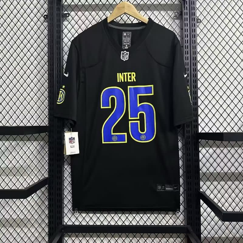 Thailand Quality(AAA) 25/26 Inter Milan Black NFL Jersey