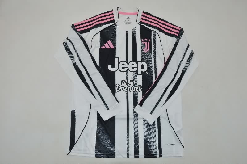 Thailand Quality(AAA) 25/26 Juventus Home Long Sleeve Soccer Jersey