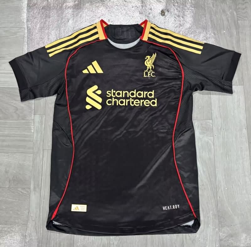 Thailand Quality(AAA) 25/26 Liverpool Black Soccer Jersey (Player) Leaked
