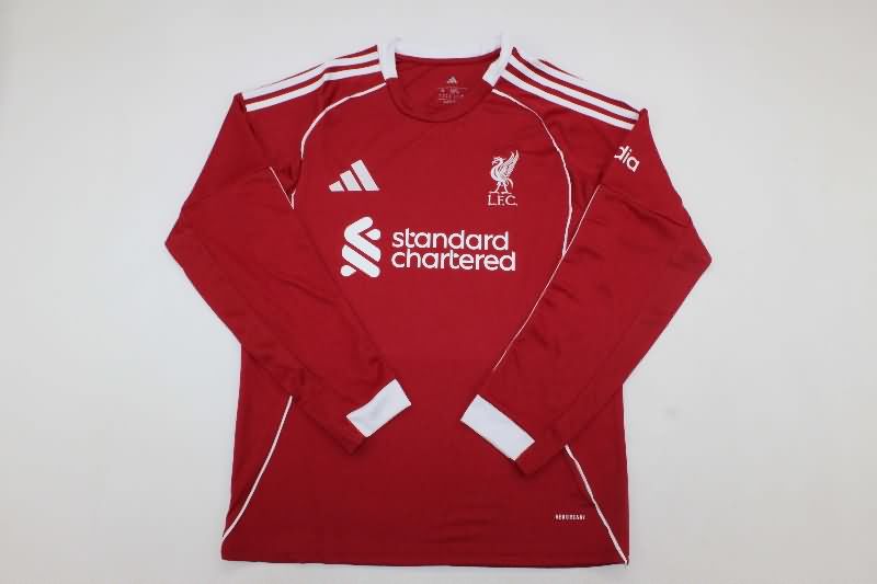Thailand Quality(AAA) 25/26 Liverpool Home Long Sleeve Soccer Jersey