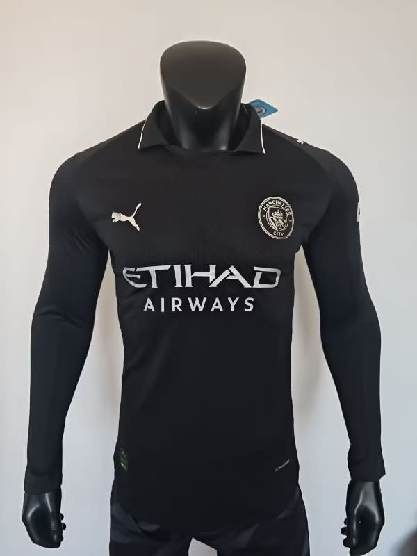 Thailand Quality(AAA) 25/26 Manchester City Away Long Sleeve Soccer Jersey (Player)