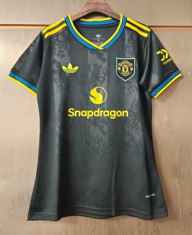 Thailand Quality(AAA) 25/26 Manchester United Third Women Soccer Jersey