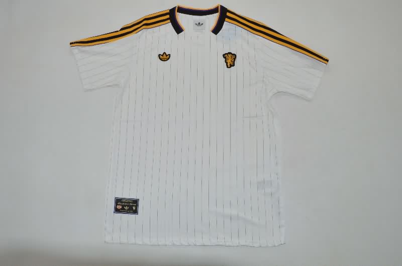 Thailand Quality(AAA) 25/26 Manchester United White Soccer Jersey(Player)