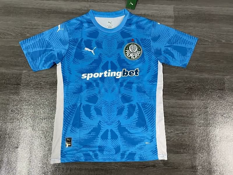 Thailand Quality(AAA) 2025 Palmeiras Goalkeeper Blue Soccer Jersey