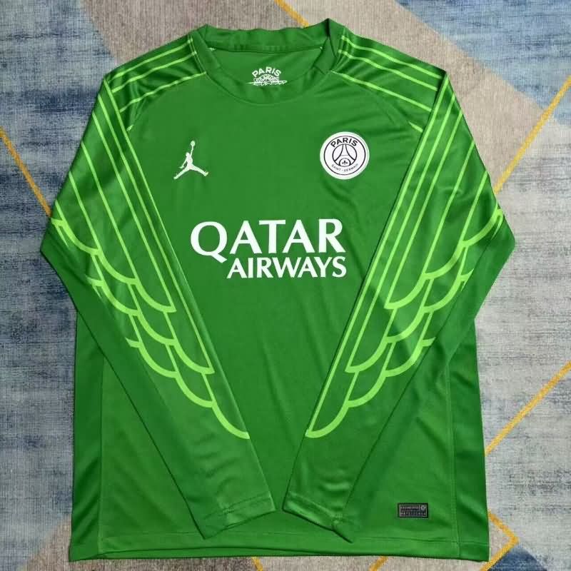 Thailand Quality(AAA) 25/26 Paris St Germain Goalkeeper Green Long Sleeve Soccer Jersey Leaked