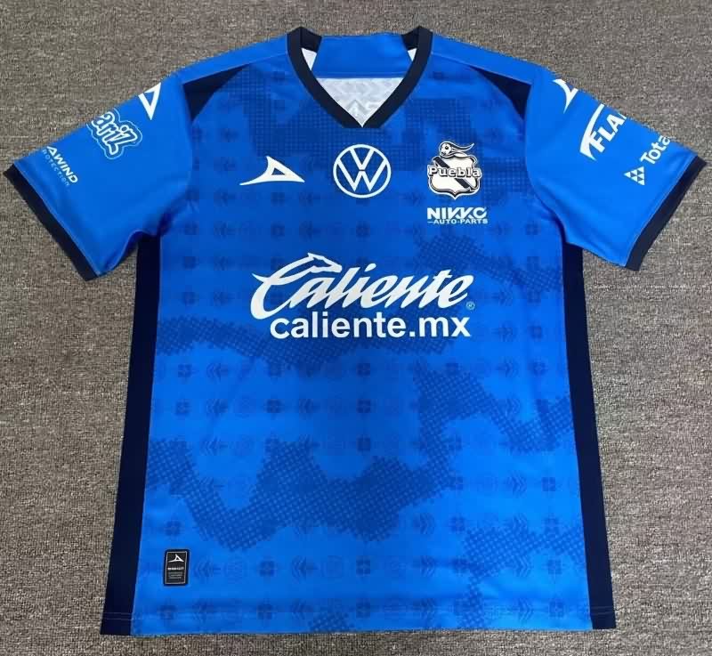Thailand Quality(AAA) 25/26 Puebla Goalkeeper Dark Blue Soccer Jersey (Player)