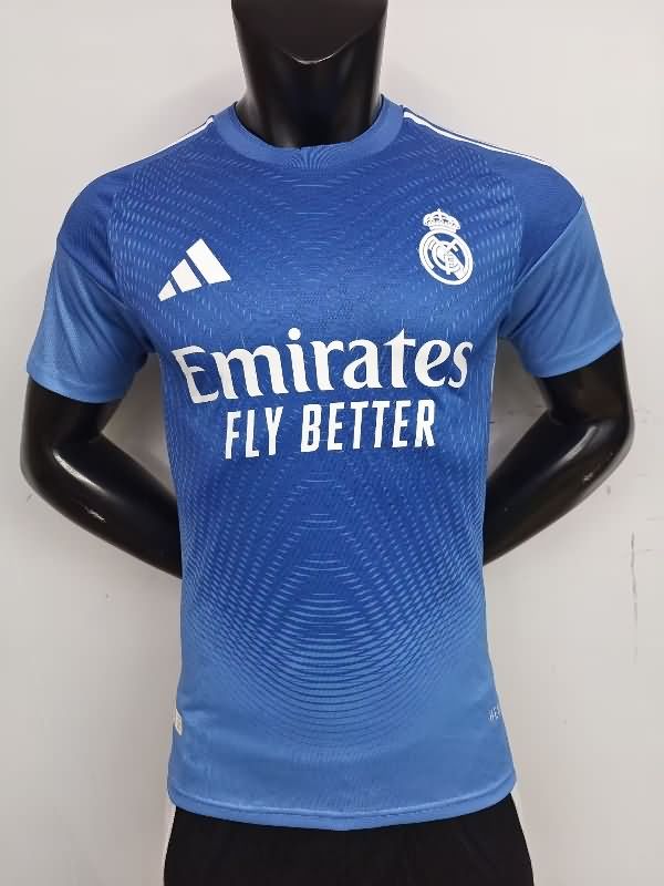 Thailand Quality(AAA) 25/26 Real Madrid Goalkeeper Blue Soccer Jersey (Player) Leaked