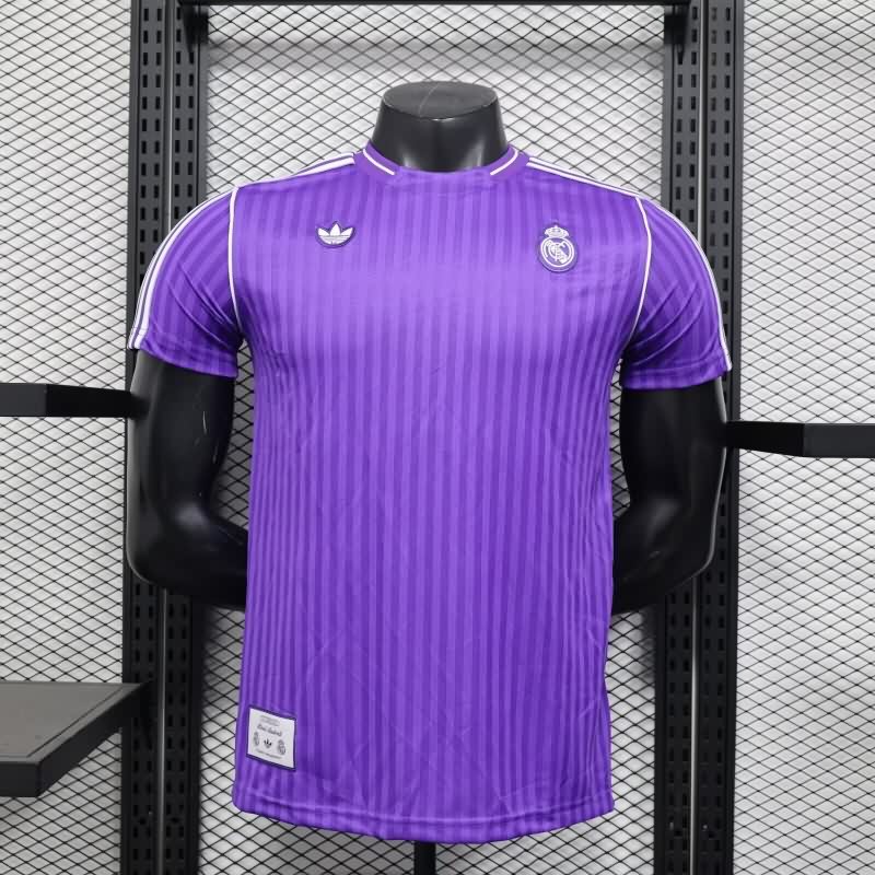 Thailand Quality(AAA) 25/26 Real Madrid Purple Soccer Jersey (Player)