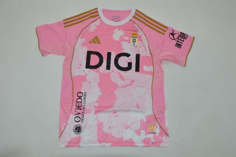 Thailand Quality(AAA) 25/26 Real Oviedo Pink Soccer Jersey