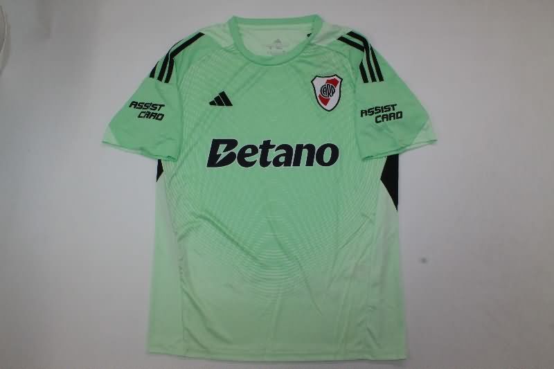 Thailand Quality(AAA) 2025 River Plate Goalkeeper Green Soccer Jersey