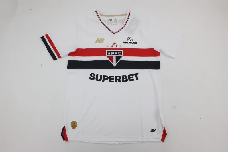 Thailand Quality(AAA) 2025 Sao Paulo Home Soccer Jersey