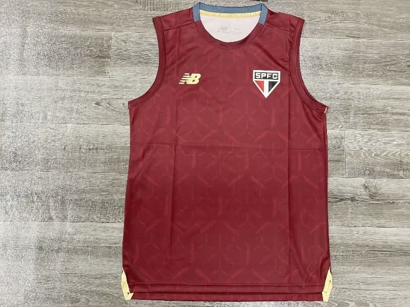 Thailand Quality(AAA) 2025 Sao Paulo Training Vest Soccer Jersey 02