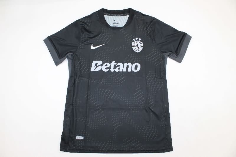 Thailand Quality(AAA) 25/26 Sporting Lisbon Black Soccer Jersey