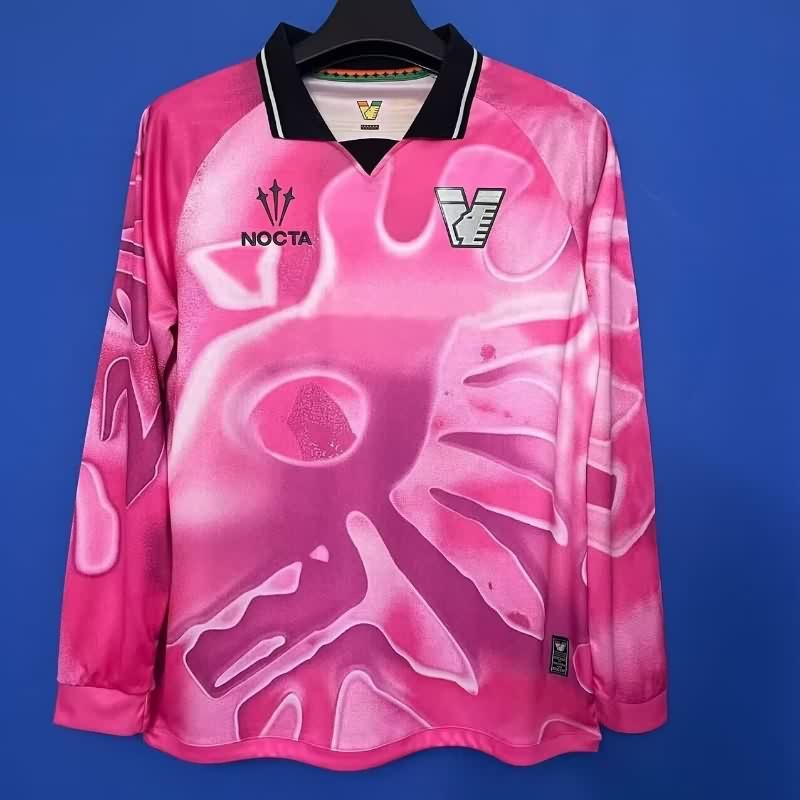 Thailand Quality(AAA) 25/26 Venezia Goalkeeper Pink Long Sleeve Soccer Jersey