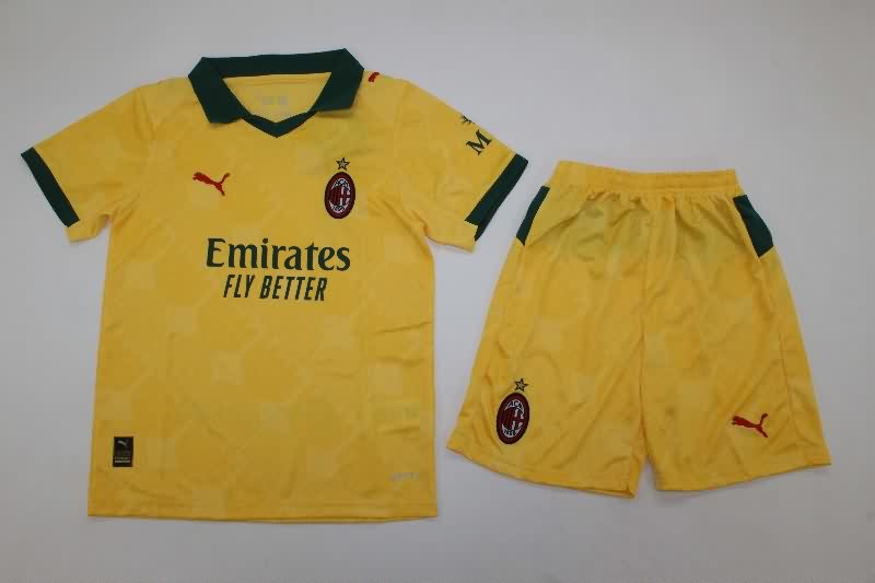 25/26 AC Milan Third Kids Soccer Jersey And Shorts