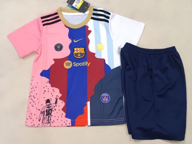 2025 Argentina MESSI Special Kids Soccer Jersey And Shorts