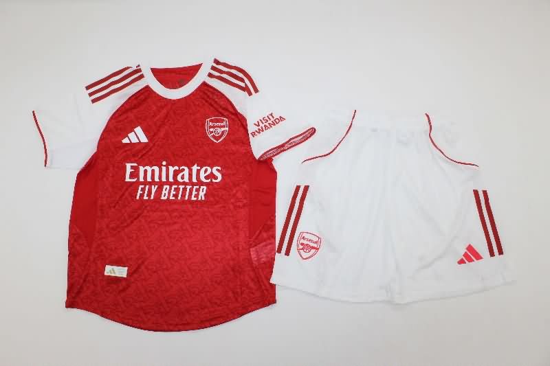25/26 Arsenal Home Kids Soccer Jersey And Shorts (Player)