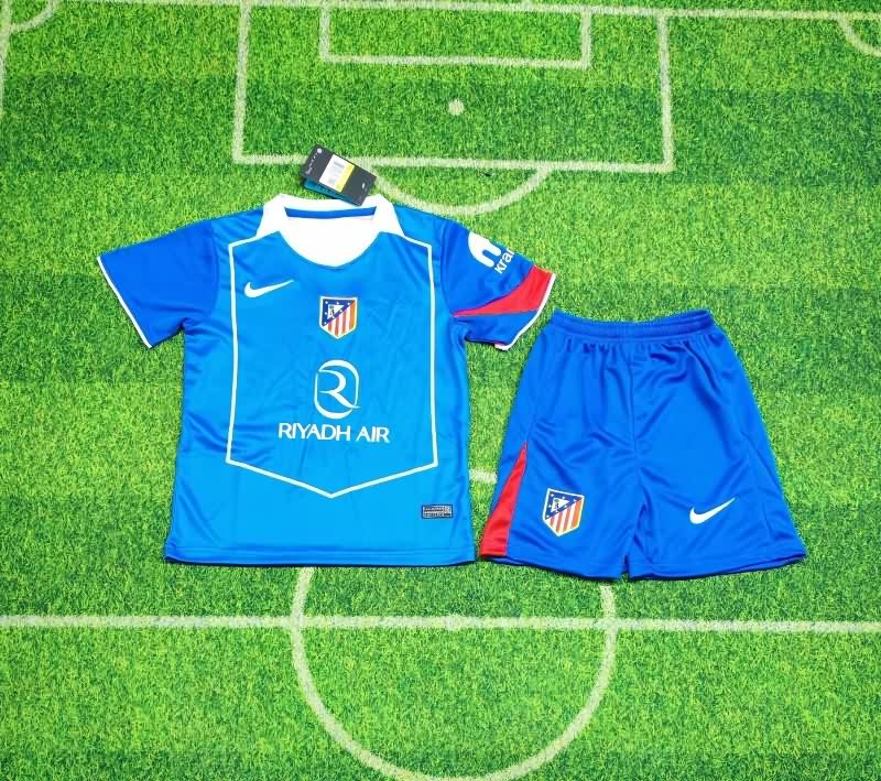 25/26 Atletico Madrid Third Kids Soccer Jersey And Shorts
