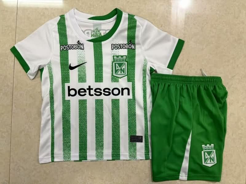 2025 Atletico Nacional Home Kids Soccer Jersey And Shorts