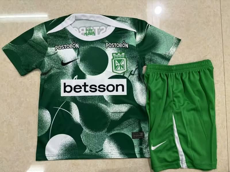 2025 Atletico Nacional Training Kids Soccer Jersey And Shorts
