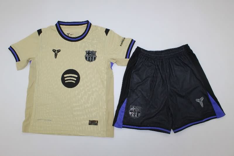 25/26 Barcelona Away Kids Soccer Jersey And Shorts (Player)