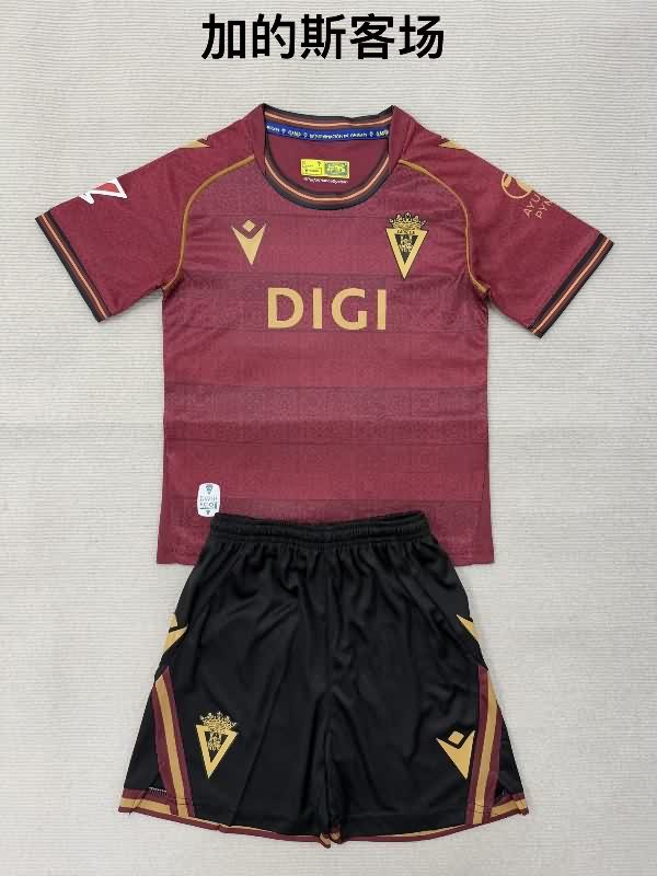 25/26 Cadiz Away Kids Soccer Jersey And Shorts