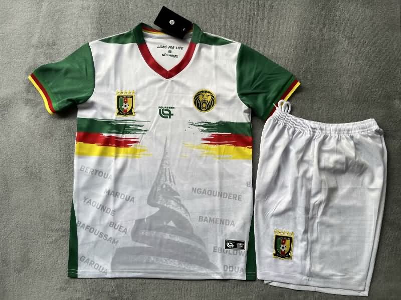 2025 Cameroon Away Kids Soccer Jersey And Shorts