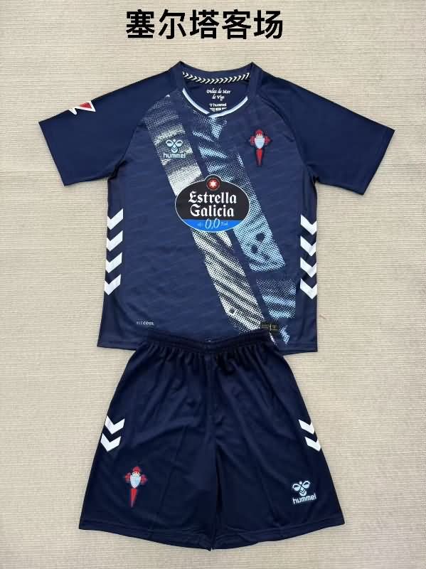 25/26 Celta Away Kids Soccer Jersey And Shorts