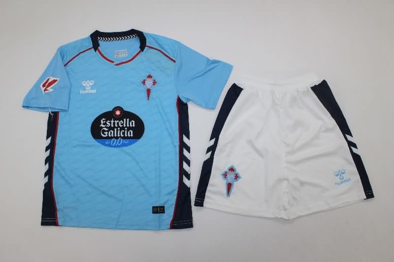 25/26 Celta Home Kids Soccer Jersey And Shorts