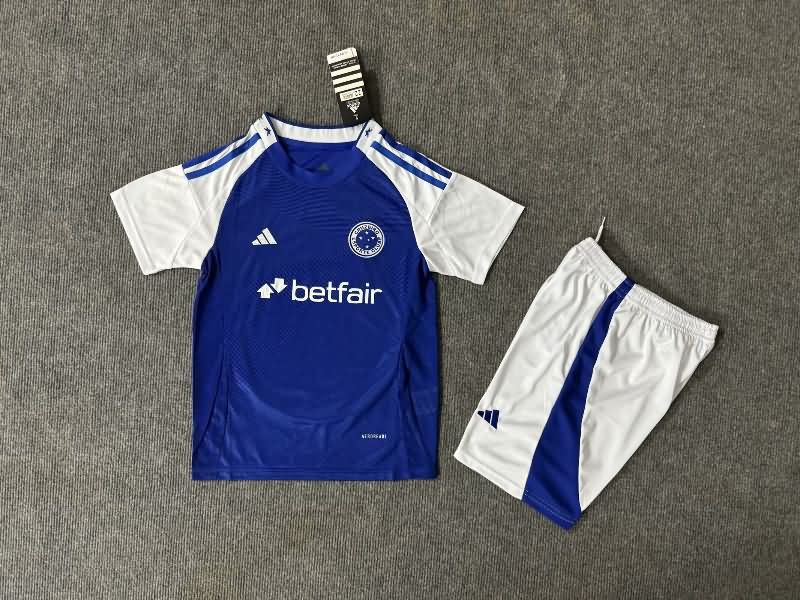 2025 Cruzeiro Home Kids Soccer Jersey And Shorts