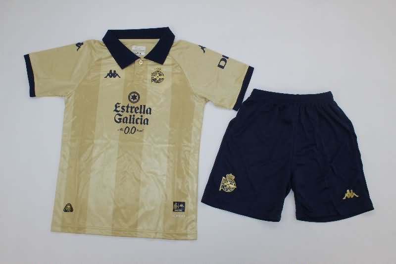 25th Deportivo La Coruna Anniversary Kids Soccer Jersey And Shorts